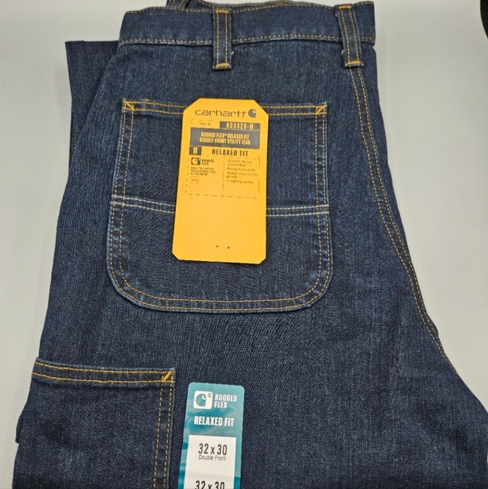 SOLD...32x30 NEW- Rugged Flex® Relaxed Fit Double-Front Utility Jean